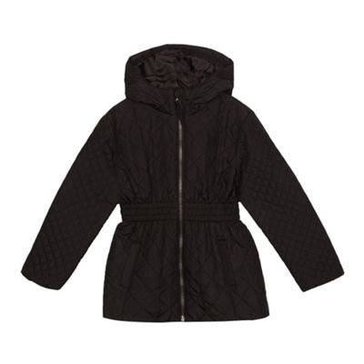 Debenhams Girls' black quilted coat